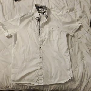Ted Baker Short Sleeve White Button Up Shirt
